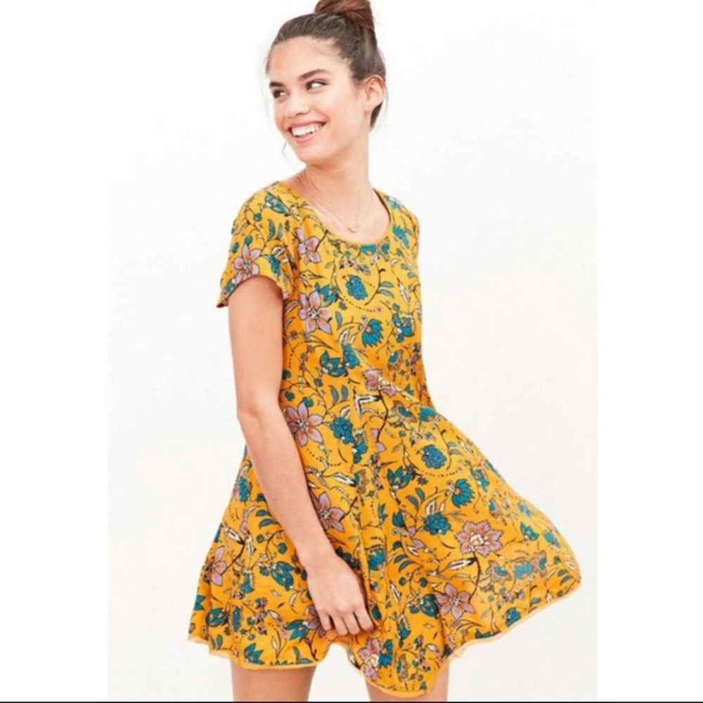 UO Yellow Floral Dress